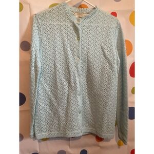 Vintage Acrylic Knit Cardigan Sweater Size M Japan